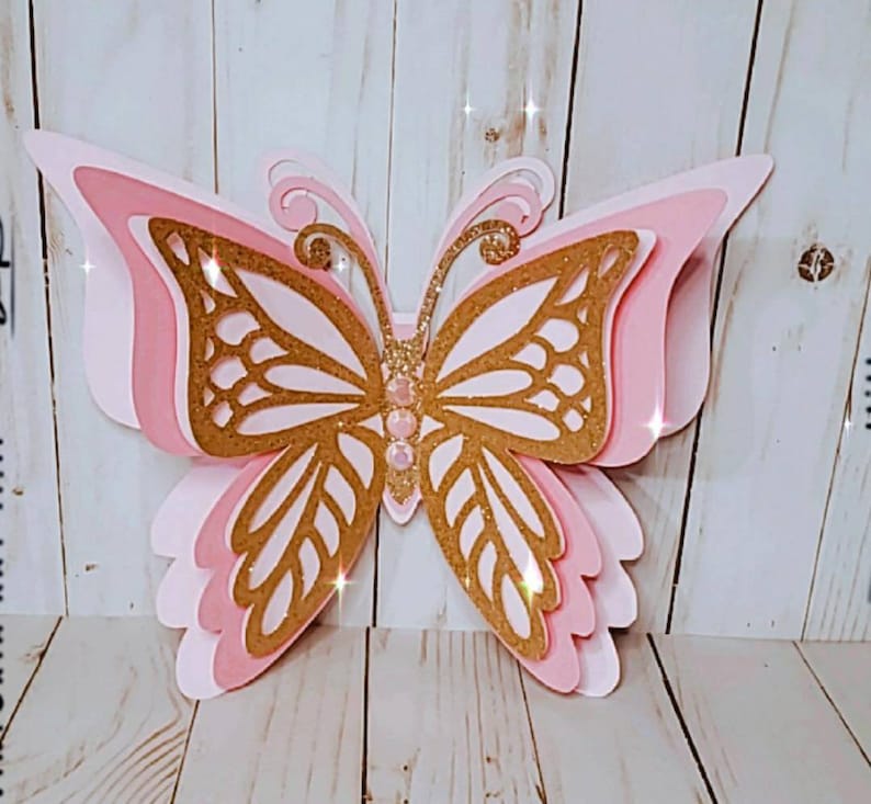 YCHTEWY-Feather Fake Butterfly For Craft Decoration Set Of 12 With Clip Pink Wedding Home Flower Pot Christmas Party Spring Home Decor Floral: Artificial Flowers