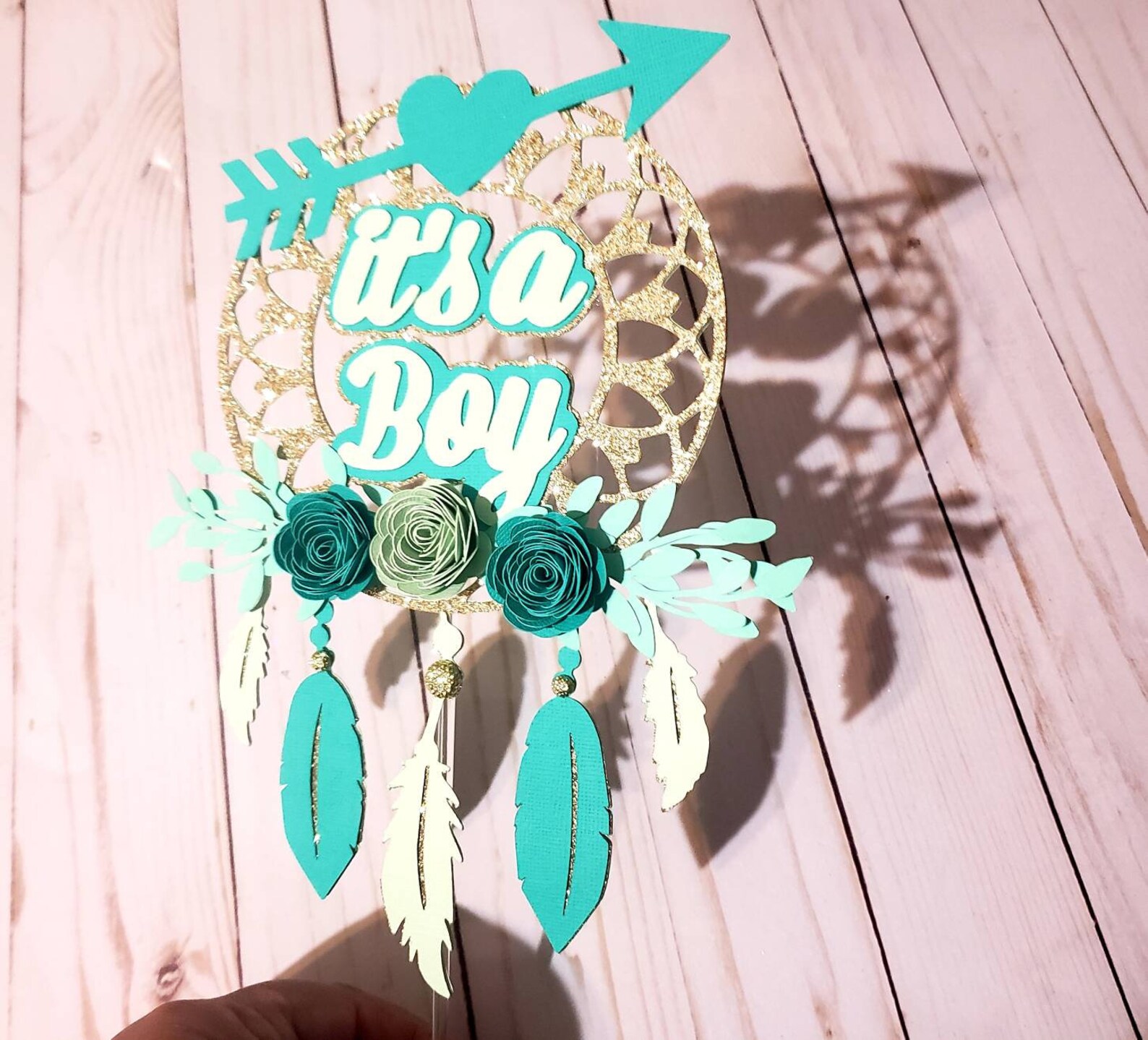 Dream Catcher Boho Cake Topper Boho Baby Shower Cake Topper Etsy