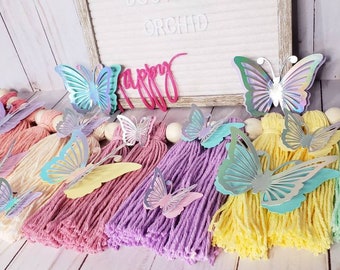 3D Butterflies, Holographic Butterfly, Butterflies Party Decoration, Paper Butterflies, 3D Butterfly, Nursery Decorations, Rainbow butterfly