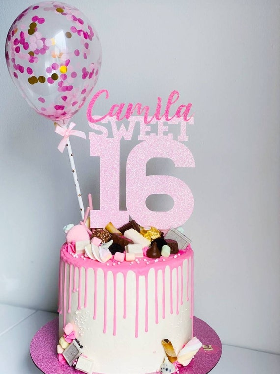 PERSONALISED Sweet 16th Birthday Cake Toppers Decorations Sweet Sixteen  Girls 16