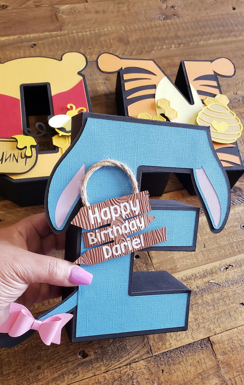 Pooh 3D Letters Letras 3D Pooh Nursery Decor Pooh Party Etsy