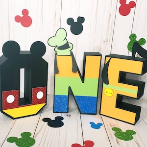 Mouse Clubhouse 3D Letters, Mouse Party 3D Letters, Mouse Letras 3D, Mouse Nursery Decor, 3D Letters, 3D Party