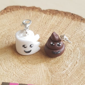 Ciondoli kawaii a forma di cacca e carta igienica, BFF, migliori amici, carini, fantastici, divertenti, braccialetti, regalo per la migliore amica