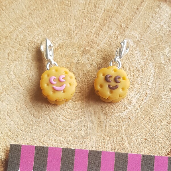 Charms Biscuits Souriants Kawaii, BFF, Meilleurs Ami(e)s, Mignon, Cool, Fun, Bracelet, Cadeau Meilleur Ami