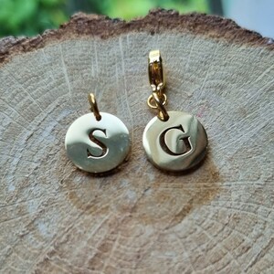 Letter Charm, Stainless Steel 18k gold plated Initial, Creative Personalization, Unique Gift