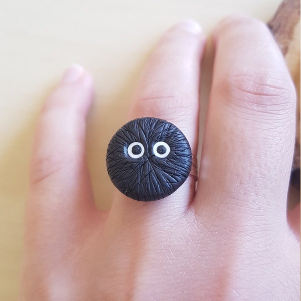 Bague Creature, Cadeau Manga, Animé, Fimo, Kawaii, Inspiration Japon, Fait Main, Mignon