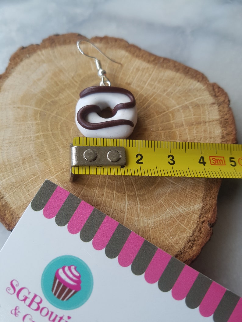 Donuts Earrings, Polymer Clay, Fimo, Funny, Cute, Funny, Fun, Candy Cake, Donuts, Kawaii image 3