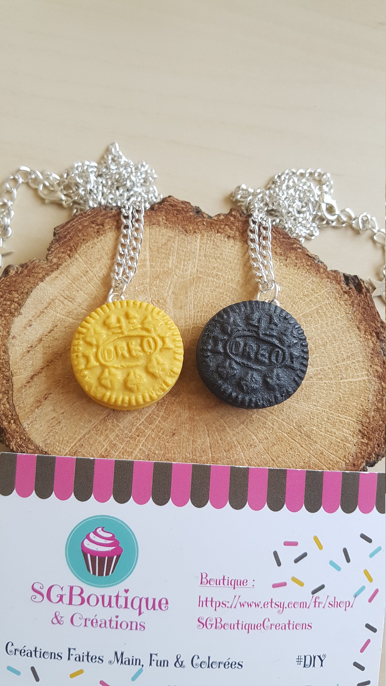 2 Friendship Cookie Necklaces to Share BFF Best Friends Etsy