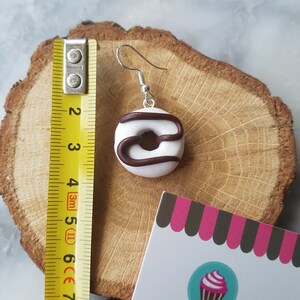 Donuts Earrings, Polymer Clay, Fimo, Funny, Cute, Funny, Fun, Candy Cake, Donuts, Kawaii image 2