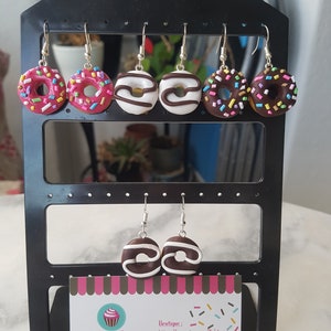 Donuts Earrings, Polymer Clay, Fimo, Funny, Cute, Funny, Fun, Candy Cake, Donuts, Kawaii image 4