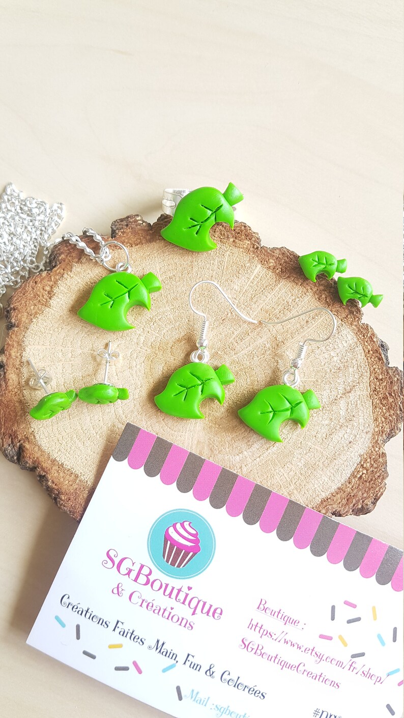 Fan Gift Geekette Adjustable Green Leaf Ring Video Game Fimo Switch Animal Crossing Geek New Horizons