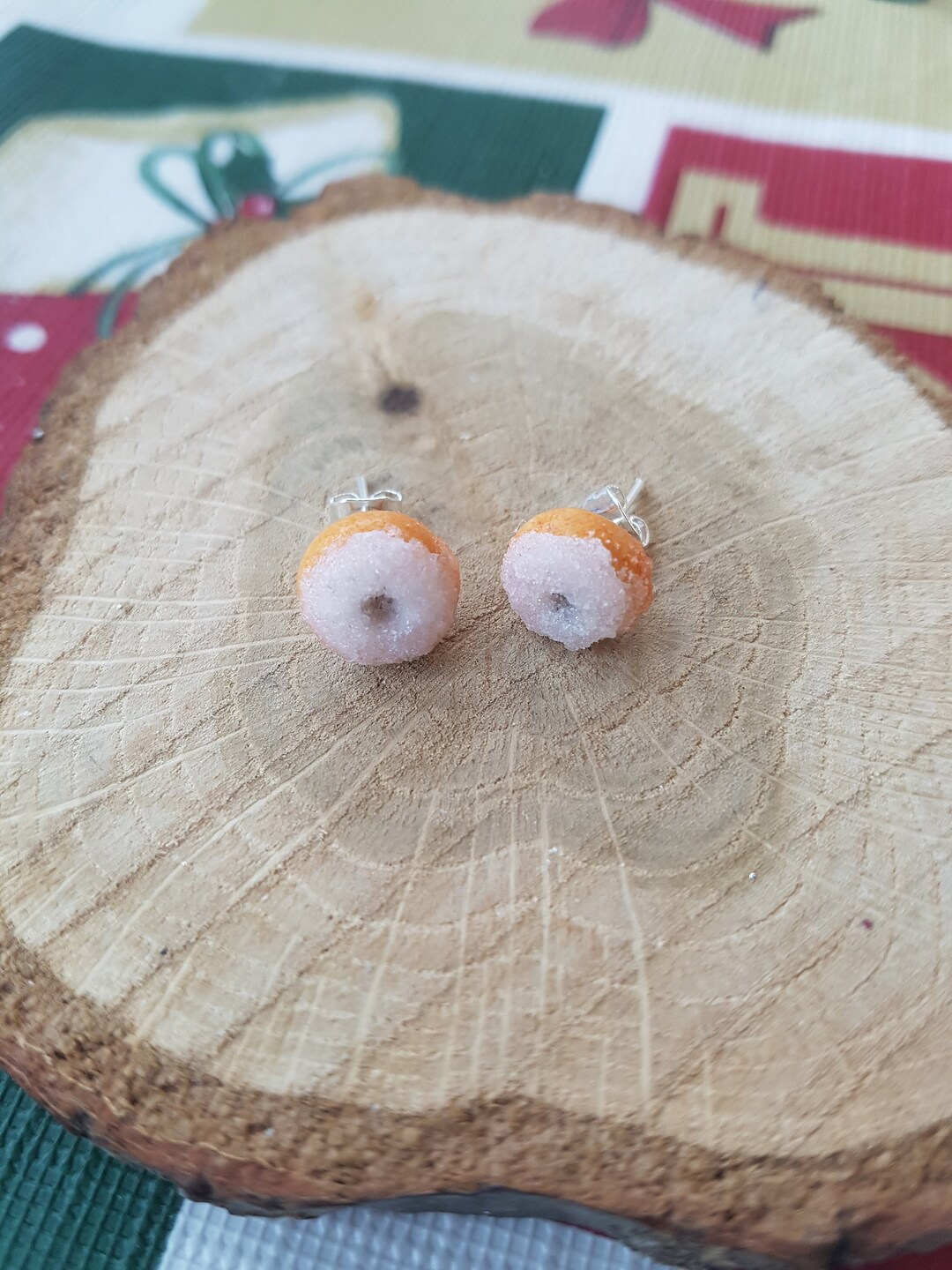 Ear Studs Donuts Sugar Polymer Clay & Metal Anti Allergy Etsy