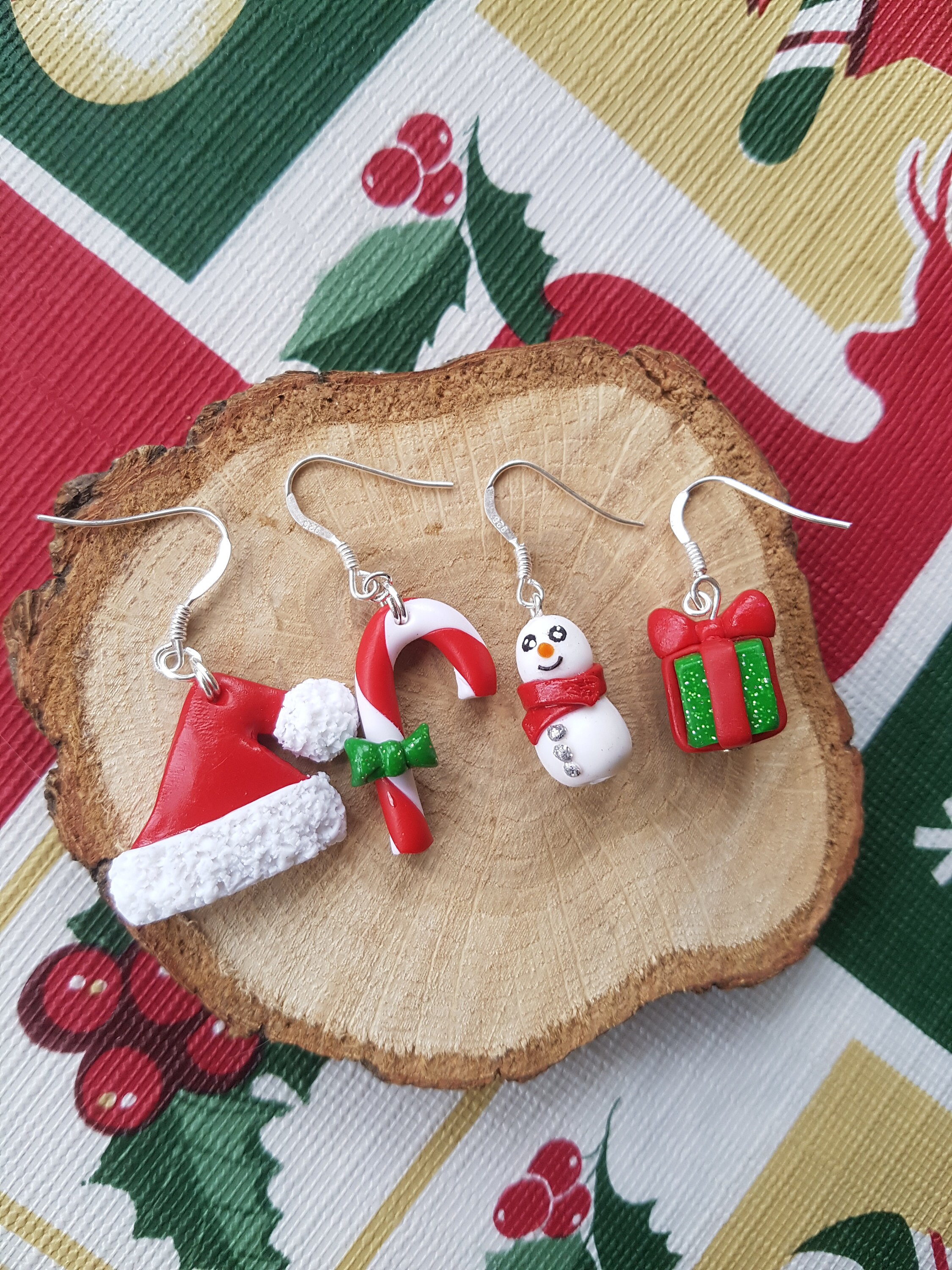 Christmas Earrings Of Your Choice Polymer Clay Handmade Etsy