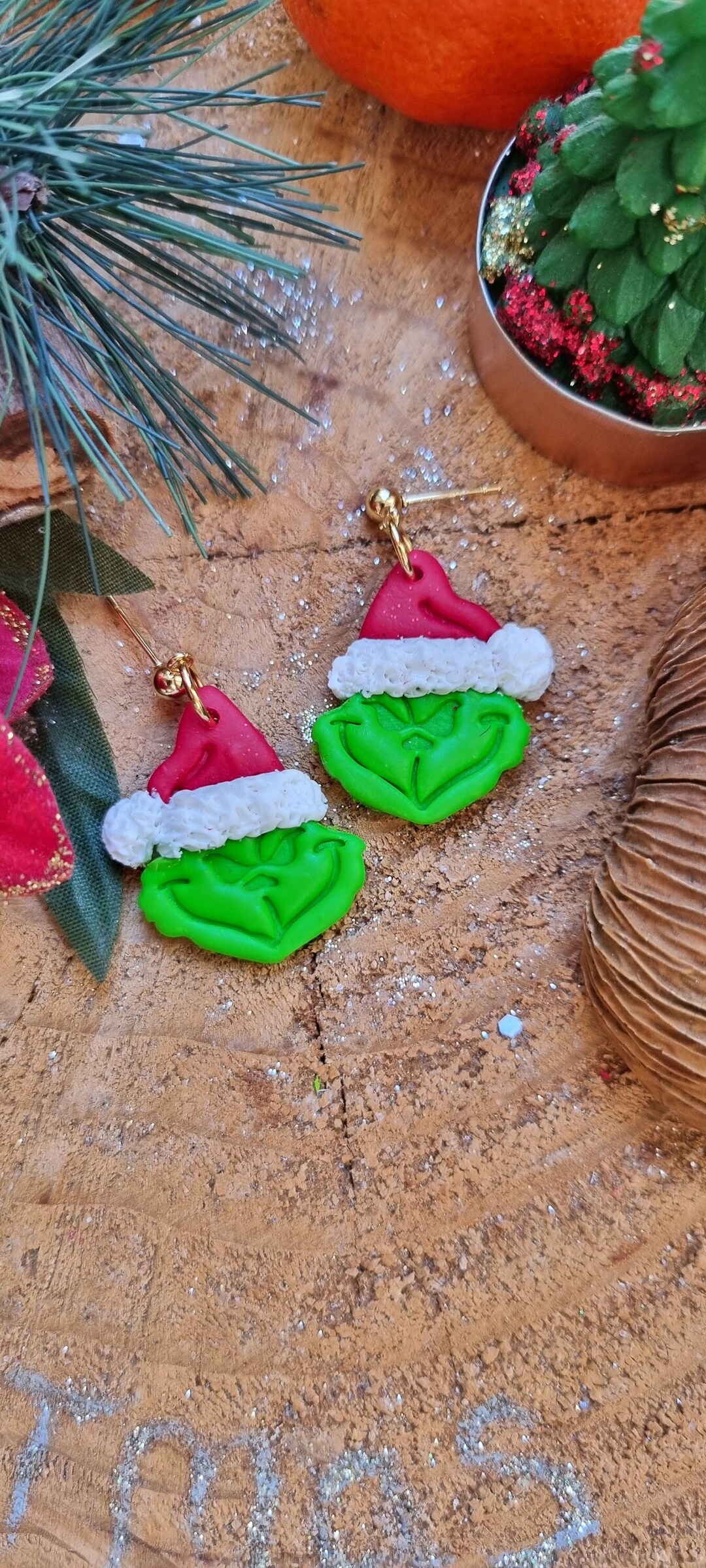 Grumpy Christmas, Humorous Christmas Gift, Gold Plated Earrings, Gift
