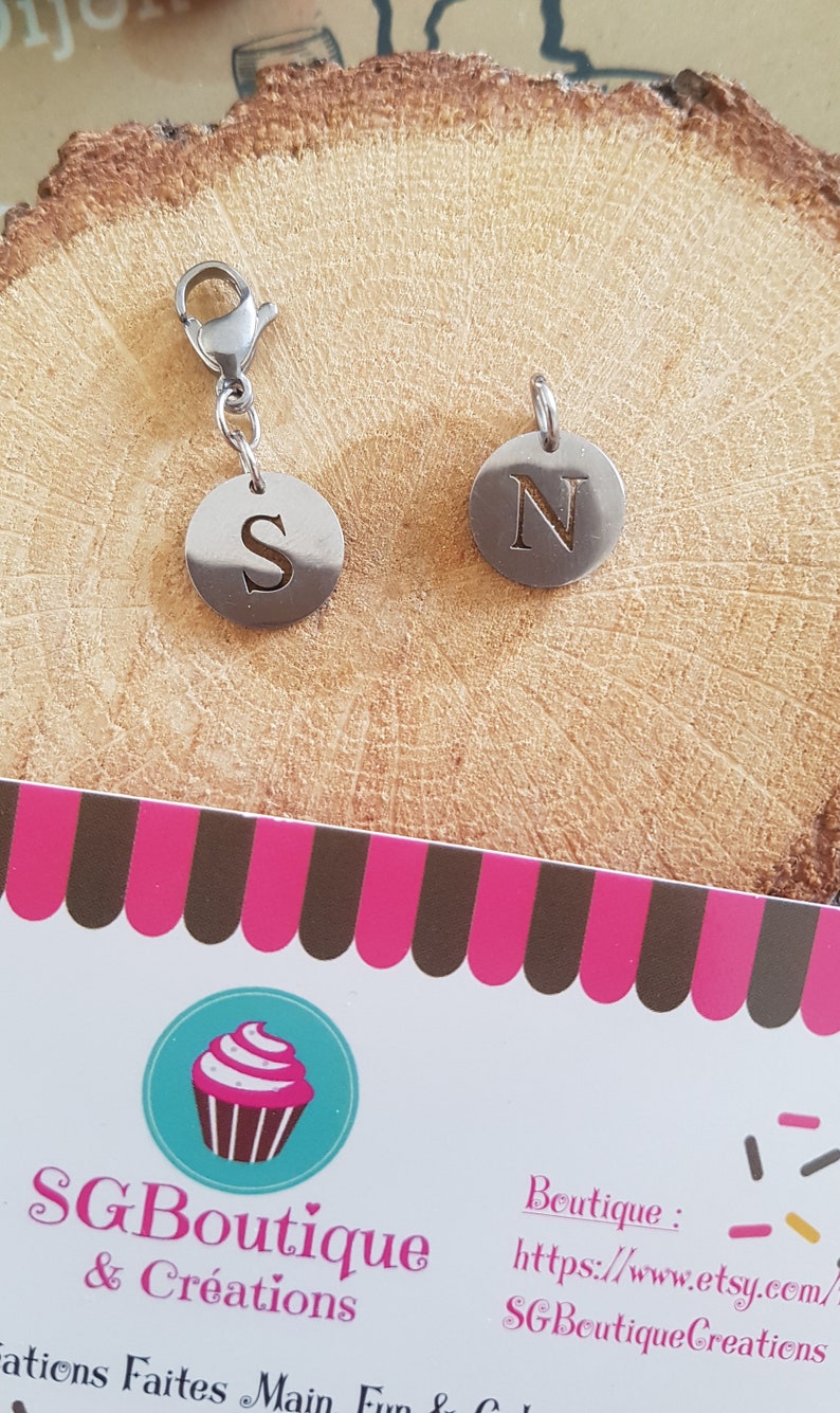 Letter Charm, Stainless Steel Initial, Creative Personalization, Unique Gift image 2