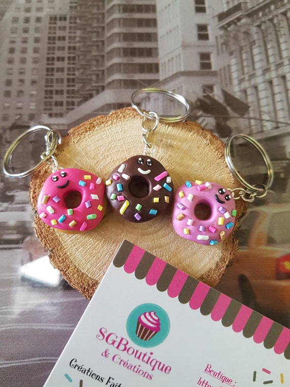 Keychains Donuts to Share for Best Friend (s), BFF, Polymer Clay