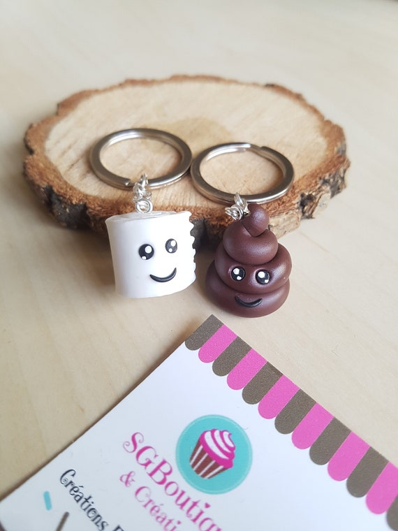 2 Porte-Clefs d'Amitié Caca & Papier Toilette à Partager, BFF, Meilleurs  Amies, Fimo, Humour, Drôle, Couple d'Amour Humoristique, Kawaii -   France