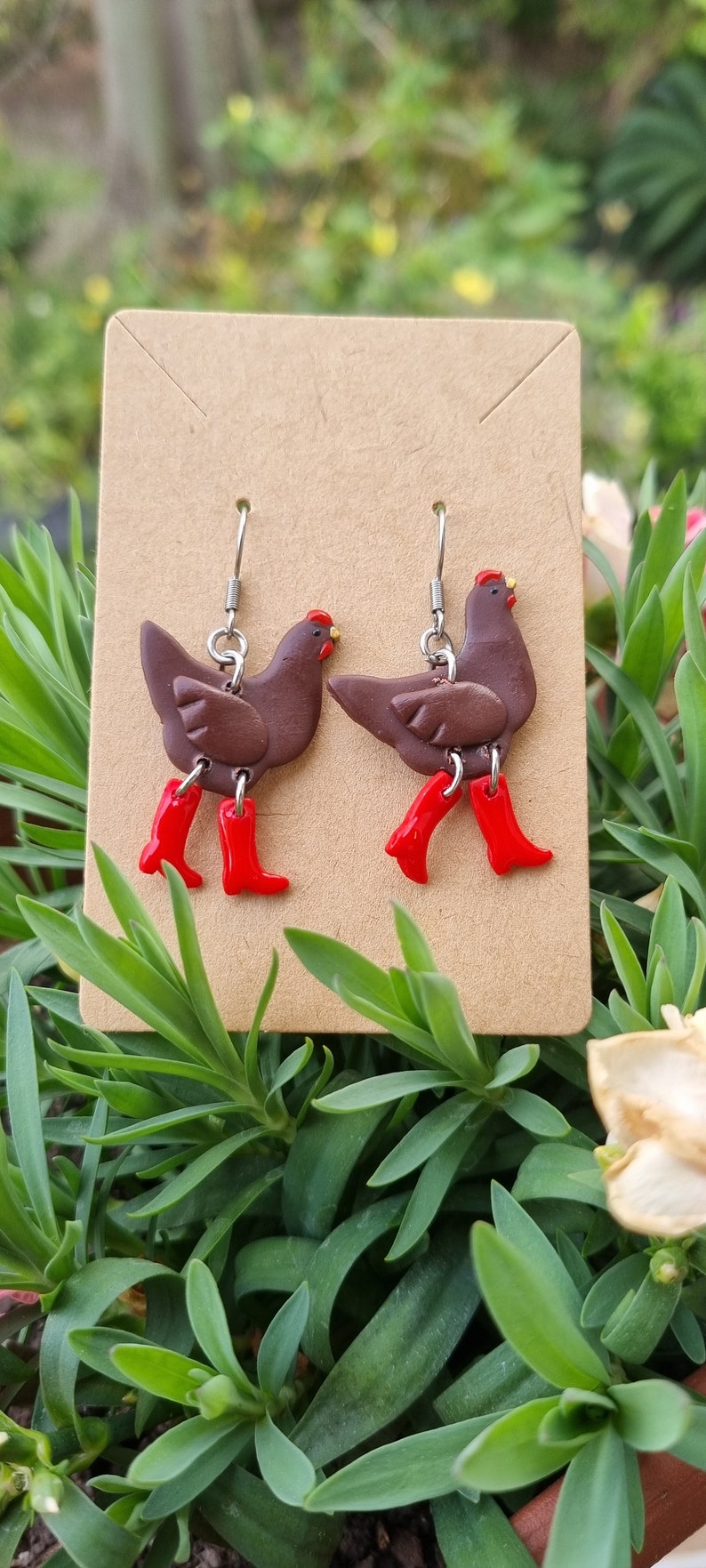Funny Chickens, Cocottes in Rain Boots, Free Range Chicken France, Paris Olympic Games Gift, Let's go to the Olympics My Cocotte : Poulette Chocolat