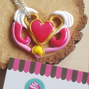 Collier d'Iris, Coeur, Magie, Fimo, Argile Polymère, Cadeau Magique, Cadeau pour elle, Dessin Animé Princesse, Lolirock image 2