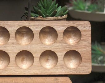 Plateau pour oeufs en bois naturel