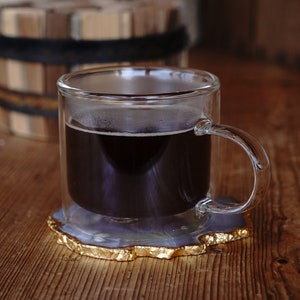 Double Walled Glass Tea Mug - Clear