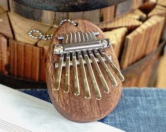 Miniature Personalized Kalimba With Key Chain
