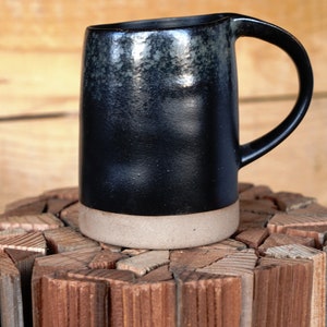 Black and Tan Stoneware Style Mug