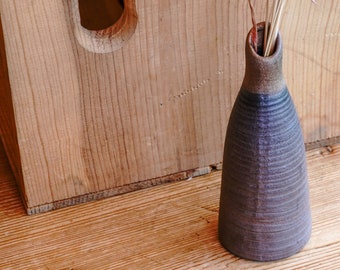 Miniature Thin Abstract Opening Ceramic Vase