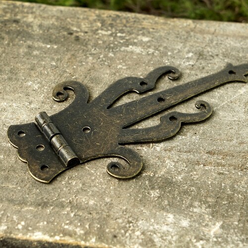 6 Medieval Bronze Finish Strap Hinges for Etsy