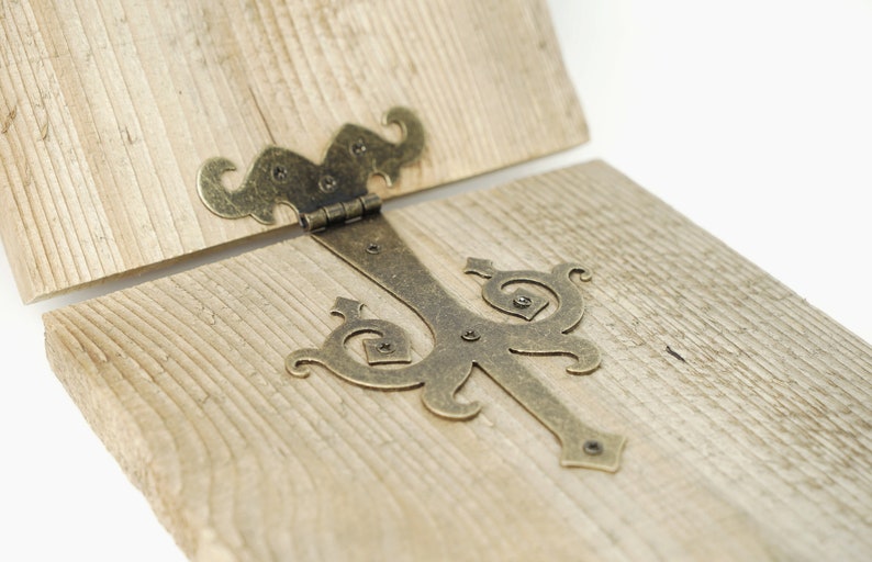 6 Medieval Bronze Finish Strap Hinges for Etsy