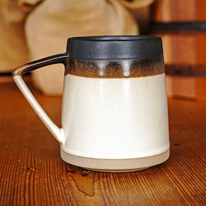 70s Inspired Earth Tone Colored Ceramic Mug