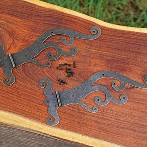 Wave Motif Strap Hinge for Chests, Boxes, Cabinets and More