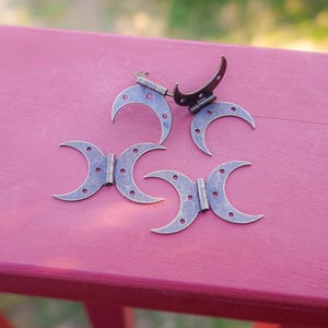 Small Steel Crescent Moon Hinge With Bronze Finish - Set of 2 - Etsy