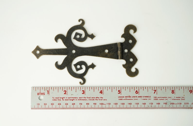 6 Medieval Bronze Finish Strap Hinges for Etsy