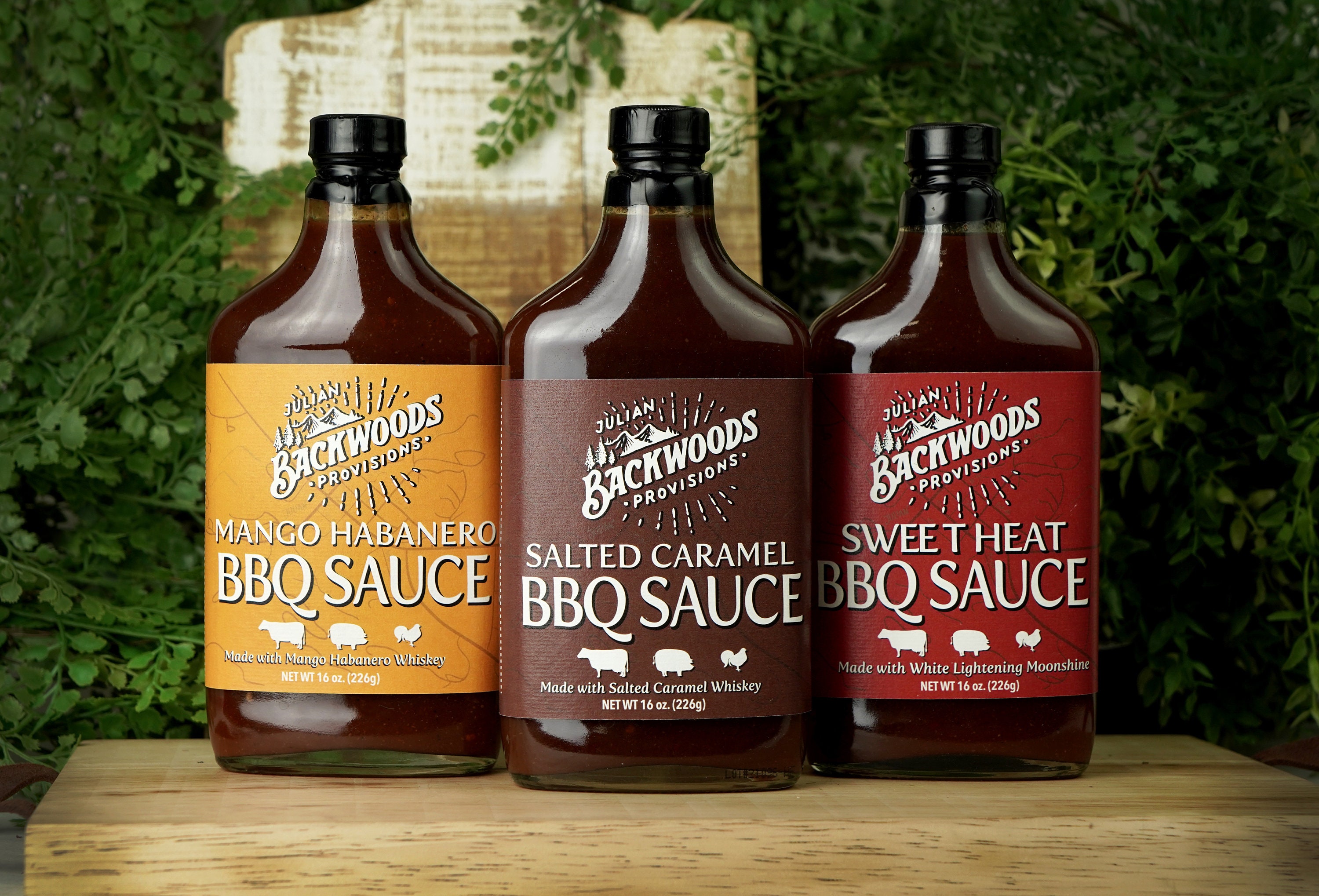 Julian Backwoods Provisions BBQ Sauce 3 Flavors 16 Oz Etsy
