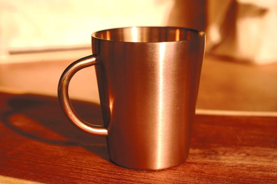 Copper Double Wall Stainless Steel Mug - Etsy