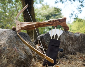32" Toy Crossbow with Bolts & Felt Quiver