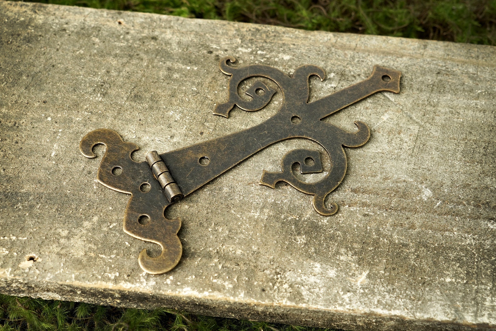 6 Medieval Bronze Finish Strap Hinges for Etsy