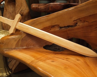 Sturdy Pine Wood Glossy Sword