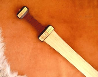 28" Custom Brass Plated Gladius Sword