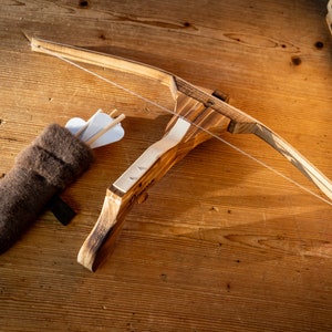 18&quot; Toy Wood Crossbow with Bolts & Belt Quiver