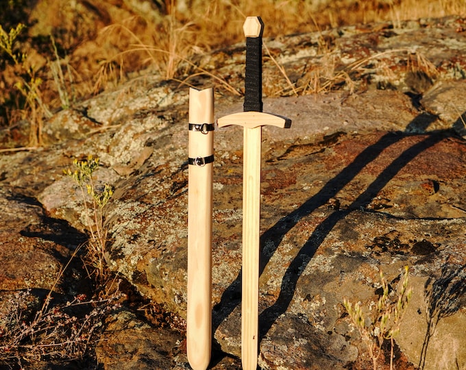 Ignis Flamberge, Wooden Training Longsword, Wooden Practice Sword, Gift