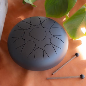Steel Tongue Drum for Meditation & Sound Healing – 11-Note Handpan, Calming Zen Instrument with Mallets
