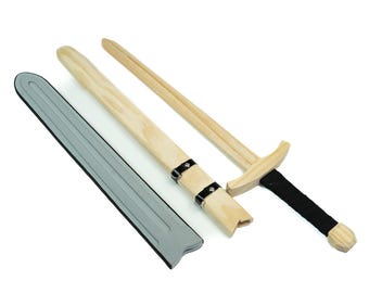Wooden Toy Sword with EVA Foam Sparring Cover and Sheath | DIY Craft Project