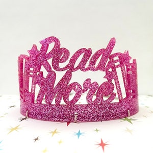 Read More Tiara with Books, free shipping, custom color, library tiara