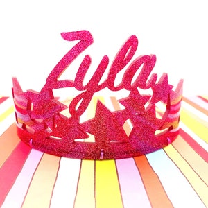 YOUR NAME Tiara met sterren, gepersonaliseerde tiara, gepersonaliseerd, gratis verzending