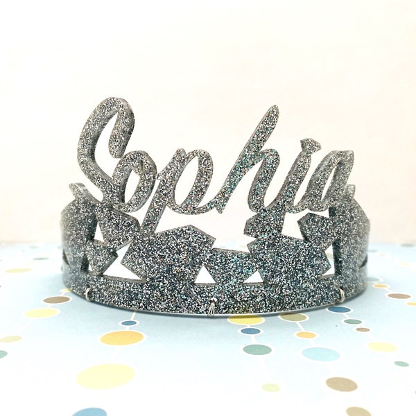 YOUR NAME Tiara with Diamonds, free shipping, custom name, custom color