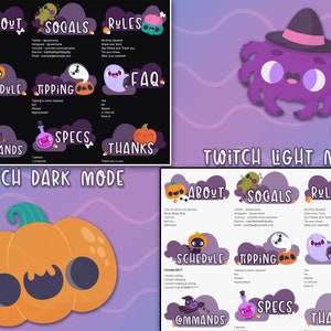 Cute Halloween PANEL SET 15 Twitch Streamer Panels - Etsy