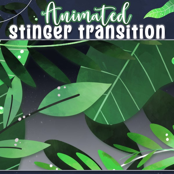 Green Misty Magic Stinger Transition ANIMATED | Streamer Scene Transition | Magical Magic Plants Leaf Forest Leaves Plant Plants Forest MMAG