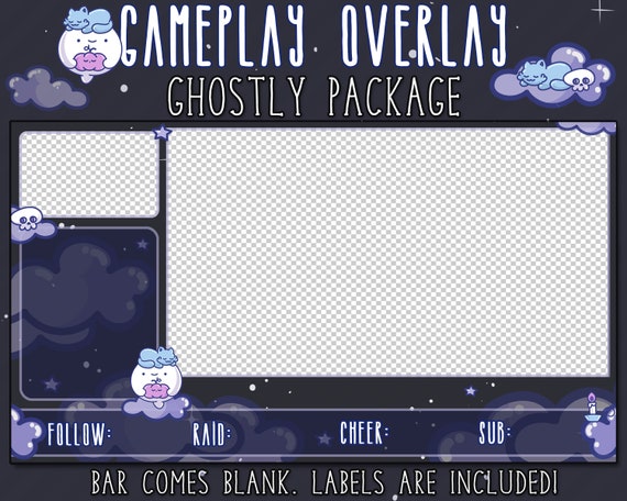 Ghostly Purple Overlays Twitch Streamer Overlays & Scenes 